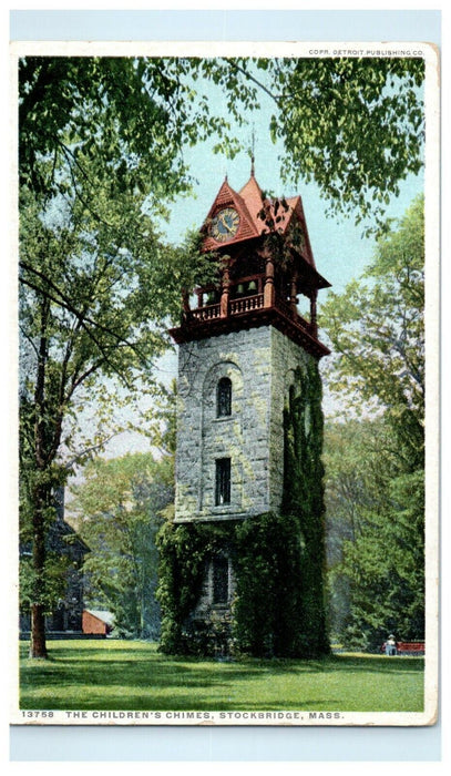 1912 The Children's Chimes, Stockbridge Massachusetts MA Phostint Postcard