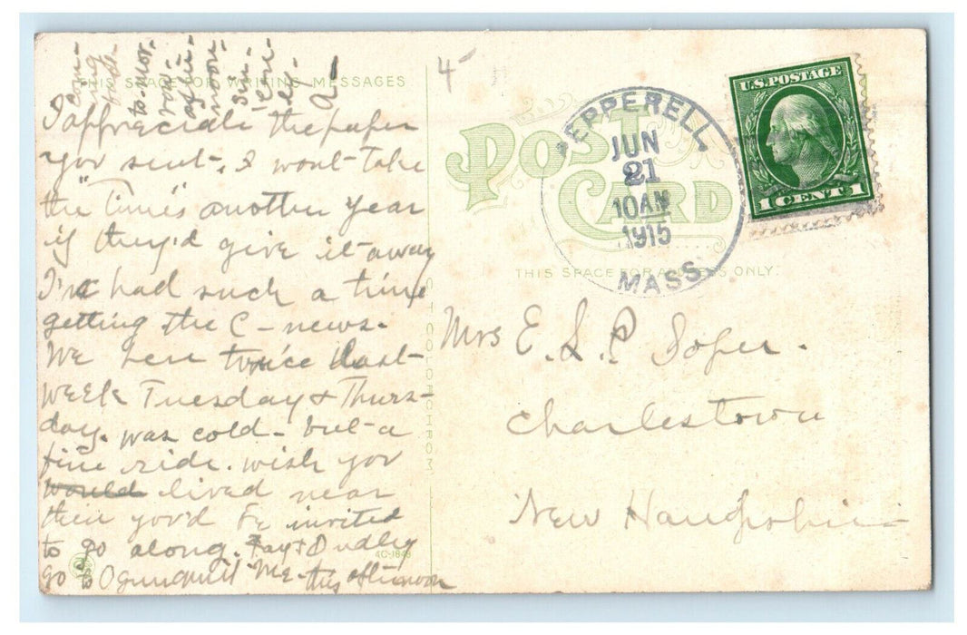 1915 Among the Rocks Hampton Beach New Hampshire NH Posted Antique Postcard