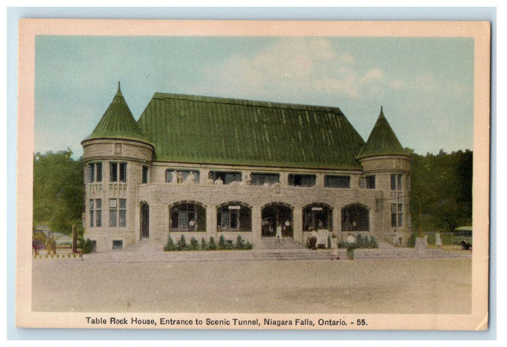 c1950s Table Rock House, Entrance to Scenic Tunnel Niagara Falls Canada Postcard