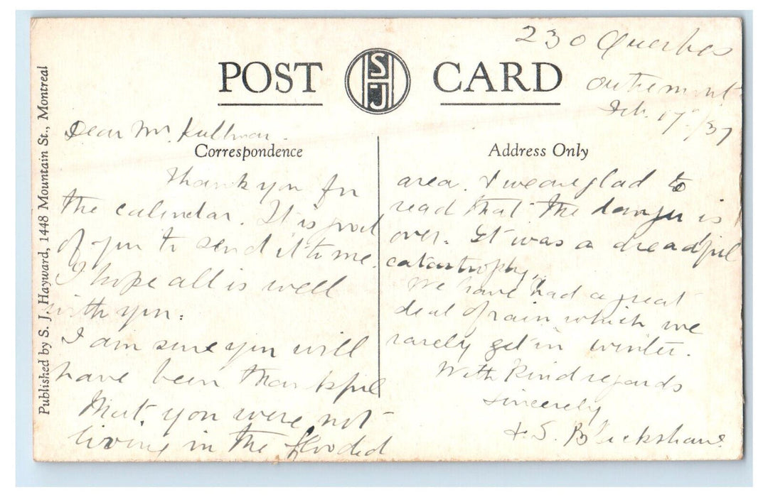 1937 Tally Ho Coach Mount Royal Montreal Canada CA Posted Vintage Postcard