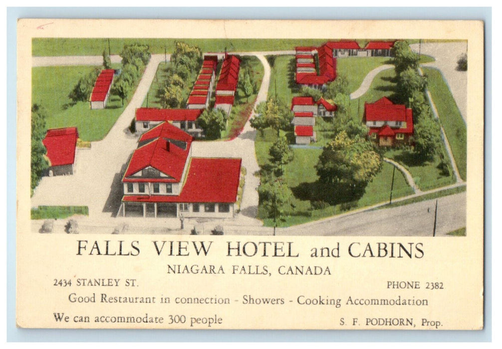 1951 Falls View Hotel and Cabins Niagara Falls Canada CA Postcard