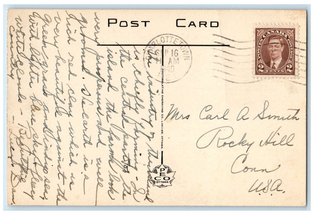 1940 Bridge Dunk River Prince Edward Island Canada Vintage Posted Postcard