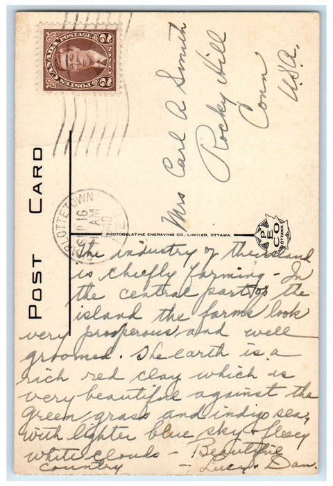 1940 Bridge Dunk River Prince Edward Island Canada Vintage Posted Postcard