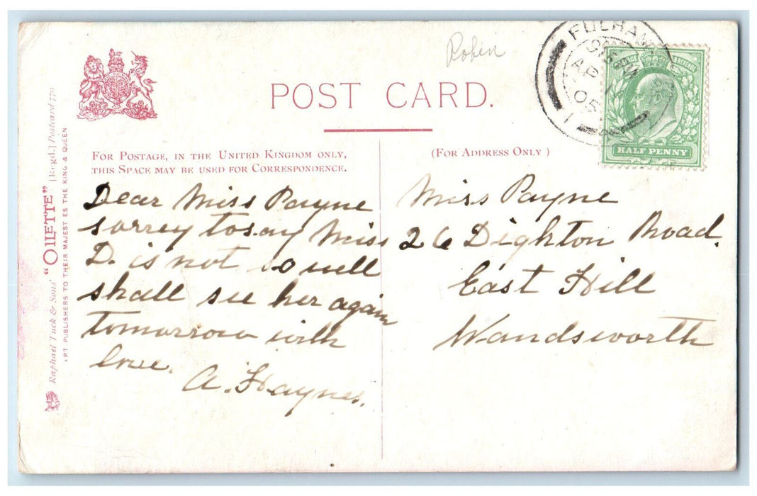 1905 The National Gallery St. Martin's Church London Oilette Tuck Art Postcard