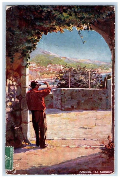 c1910 Cannes - Le Suquet Villes De France Oilette Tuck Art Antique Postcard