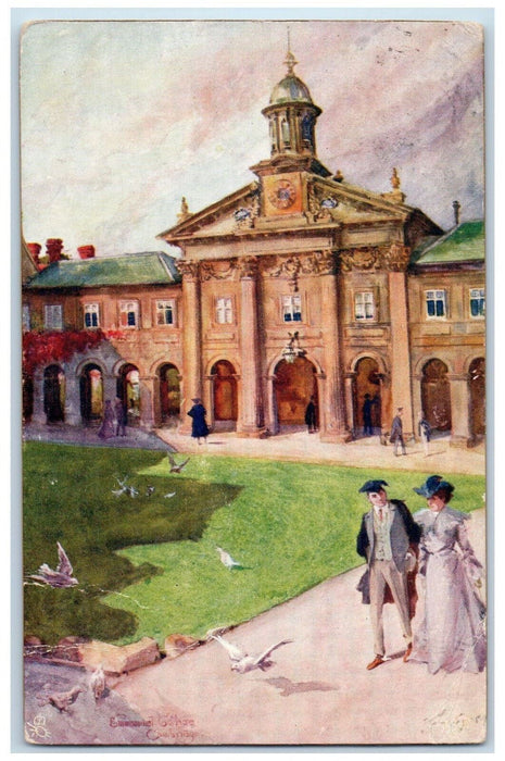 1907 Emmanuel College Cambridge Oilette Connoisseur Tuck Art Postcard