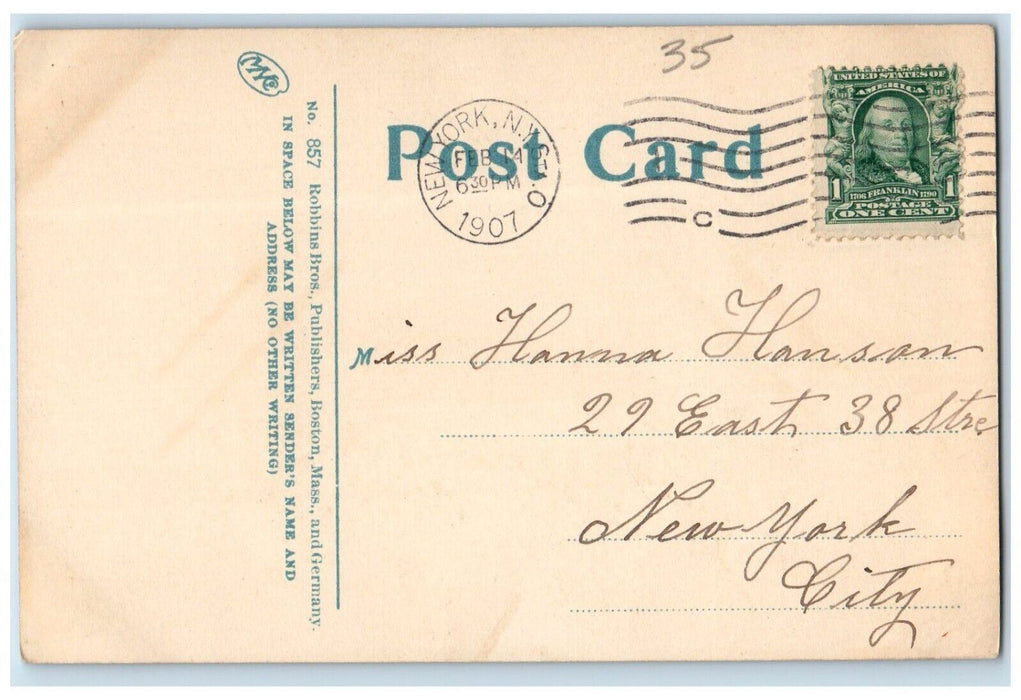1907 Valentine Cupid Angel Bow And Arrow Hearts Wings Flowers Antique Postcard