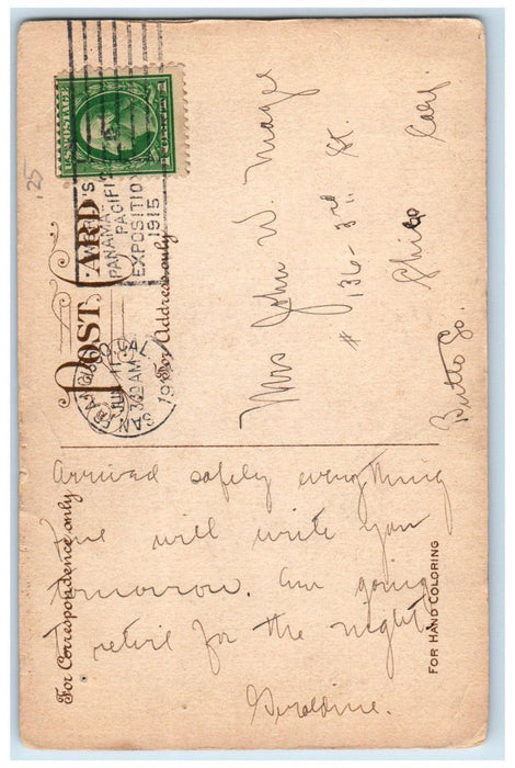 Dutch Angry Wife Caught Husband Cheating Kissing Boat San Francisco CA Postcard
