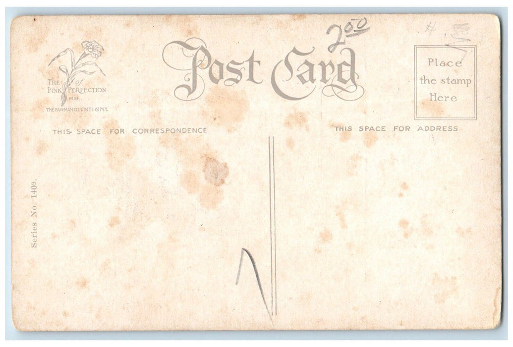 c1910's Valentine Womens Playing Cards Gambling Heart Arrow Letter Postcard