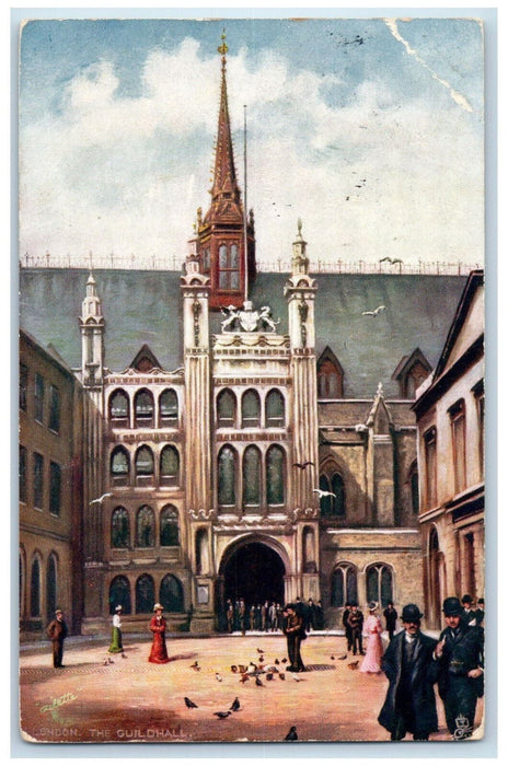 1906 The Guildhall London England Morris NY Oilette Tuck Art Postcard