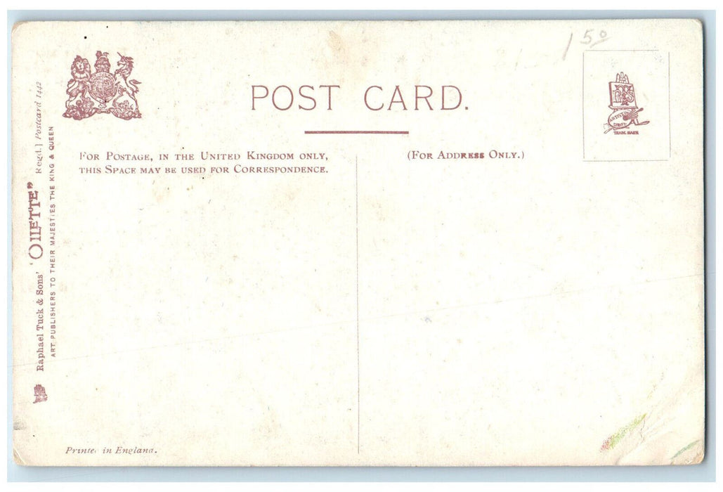 c1910 Town Hall and Church of St. Lawrence Reading Oilette Tuck Art Postcard