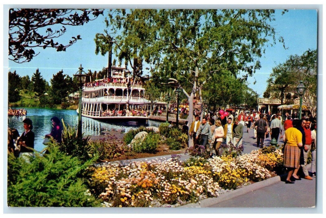 1967 Mark Twain Frontierland Cruise Down River Disneyland Magic Kingdom Postcard