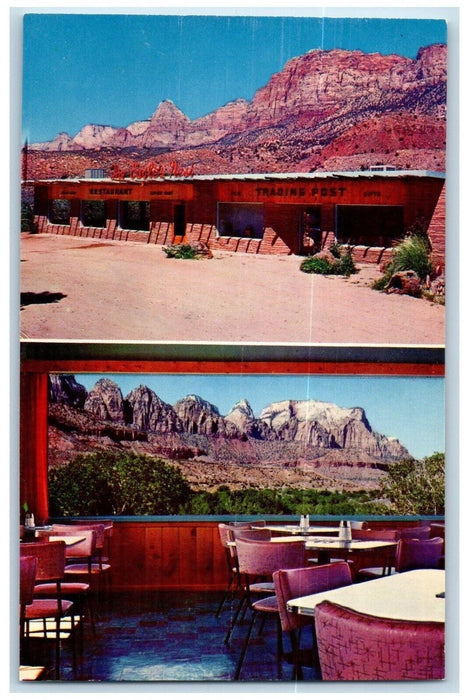 c1960 Eagle's Nest Restaurant Complete Menu Zion Park Springdale Utah Postcard