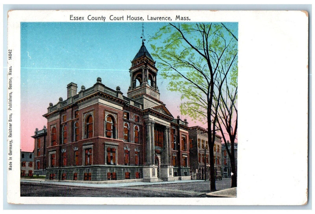 c1905 Essex County Court House Exterior Building Lawrence Massachusetts Postcard