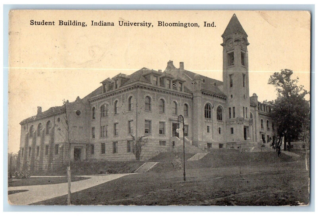 1914 Student Building Indiana University Exterior Bloomington Indiana Postcard