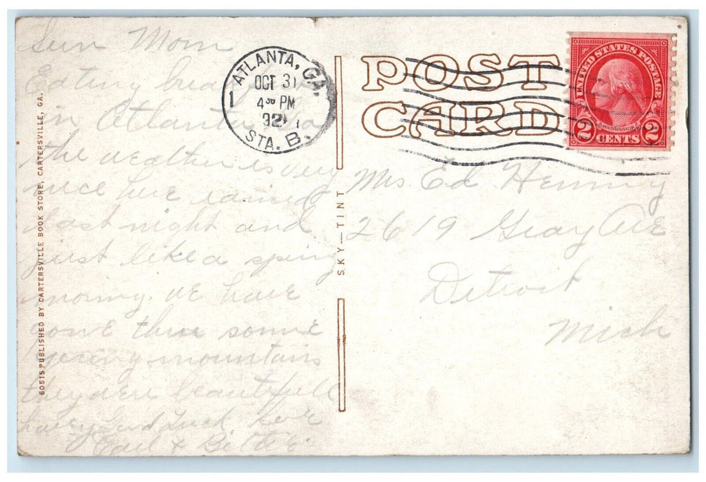 1920 Sam P. Jones Tabernacle Exterior Building Cartersville Georgia GA Postcard