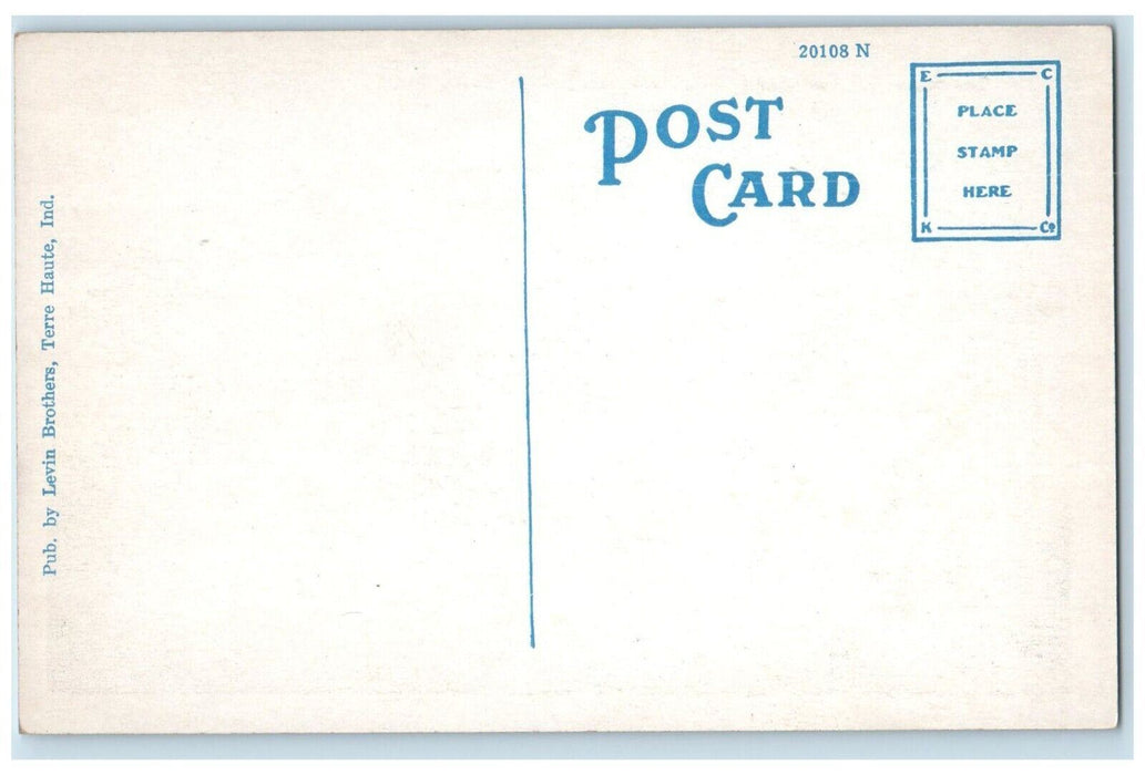c1920 Anne Therese Guerin Hall Exterior Street Saint Mary Woods Indiana Postcard