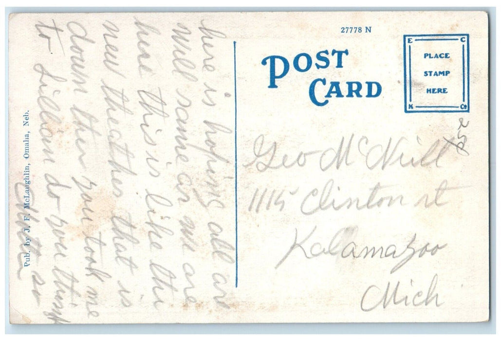 c1920 Riviera Theatre 20th Farnam Classic Cars Exterior Omaha Nebraska Postcard