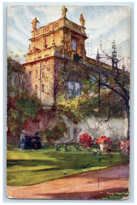 1913 Trinity College Chapel Oxford England Oilette Tuck Art Postcard