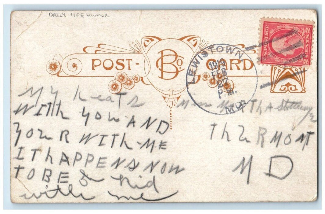 1919 Woman Talking To Maid Daily Life Humor Bamforth Lewiston MD Posted Postcard
