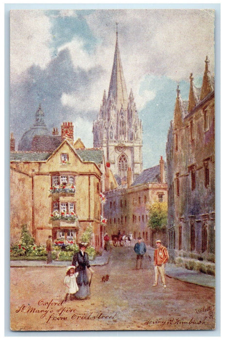 c1910 The Church of St. Mary The Virgin Oxford England Oilette Tuck Art Postcard
