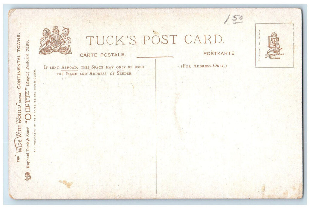 c1910 Antwerp Continental Towns Belgium Unposted Oilette Tuck Art Postcard