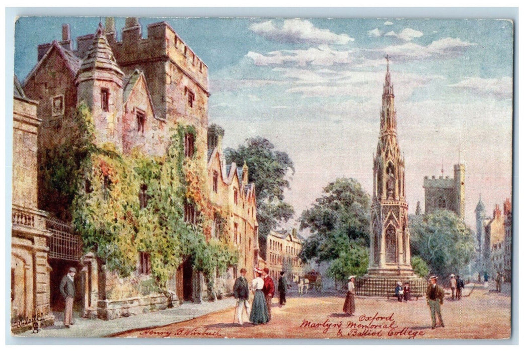 c1910 The Martyr's Memorial Picturesque Oxford England Oilette Tuck Art Postcard