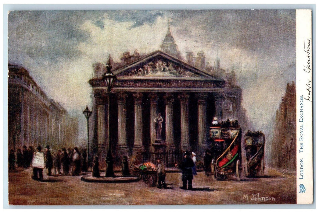 1905 The Royal Exchange London England Antique Oilette Tuck Art Postcard