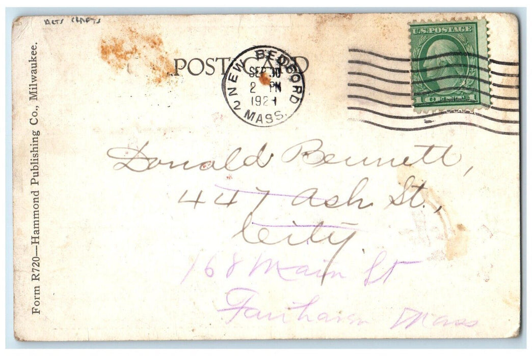 1921 Rally Day Little Folks Sunday School Arts Crafts New Bedford MA Postcard