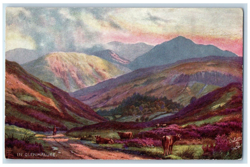 c1910 In Glenmalure County Wicklow Ireland Antique Oilette Tuck Art Postcard