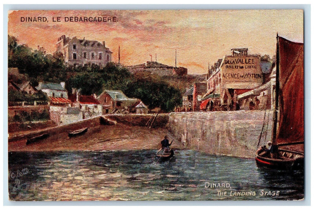 c1910 Dinard Le Debarcadere The Landing Stage France Oilette Tuck Art Postcard