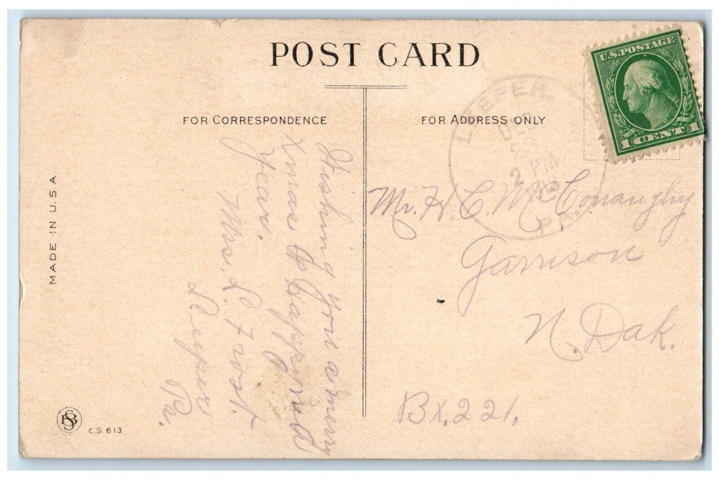 c1910's Christmas December 25 Book Holly Berries Leefer Pennsylvania PA Postcard