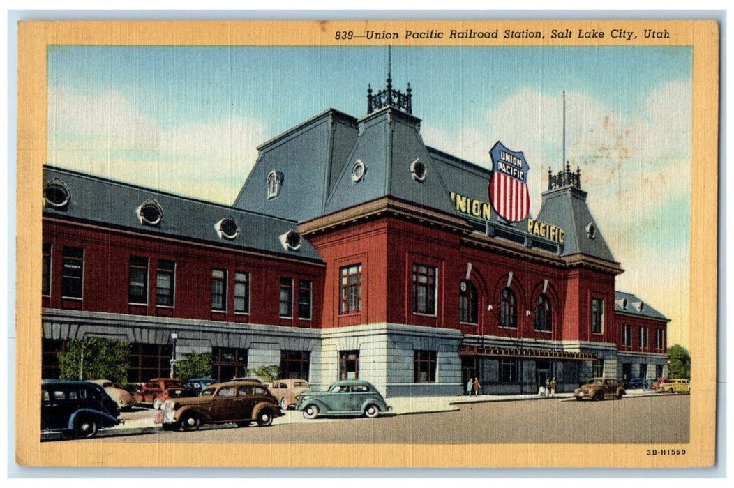 c1940 Union Pacific Railroad Station Headquarters Salt Lake City Utah Postcard