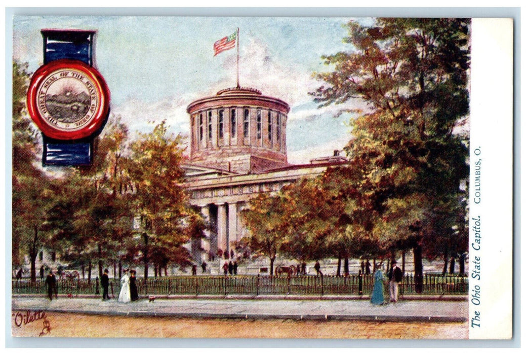 c1910 The Ohio State Capitol Columbus Ohio OH Oilette Tuck Art Postcard