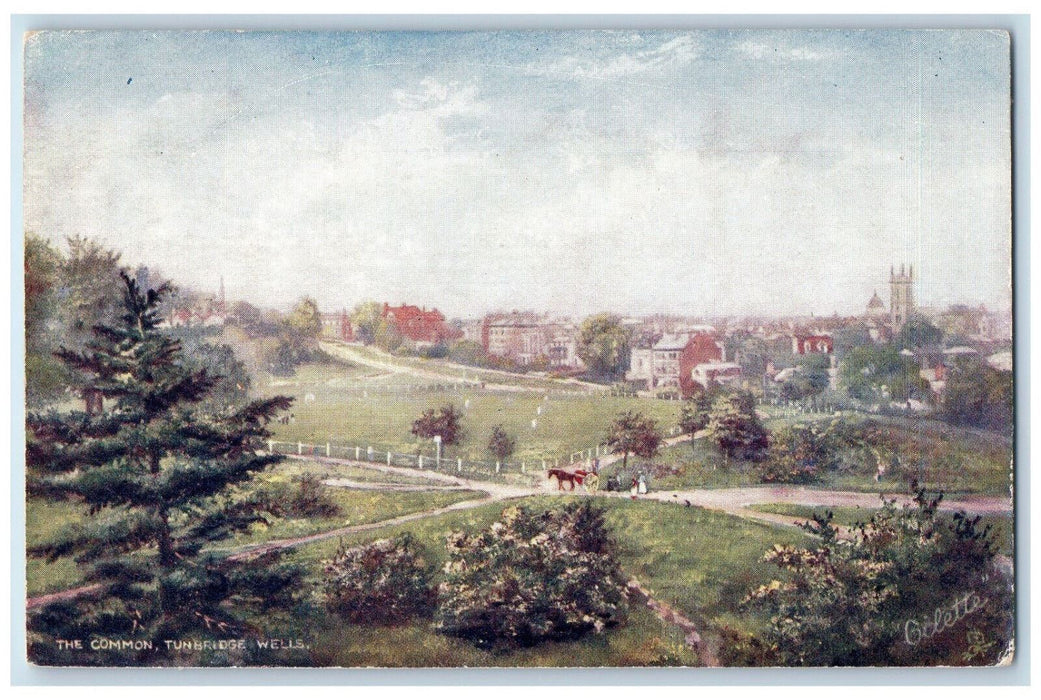 c1910 The Common Tunbridge Wells Kent England Oilette Tuck Art Postcard