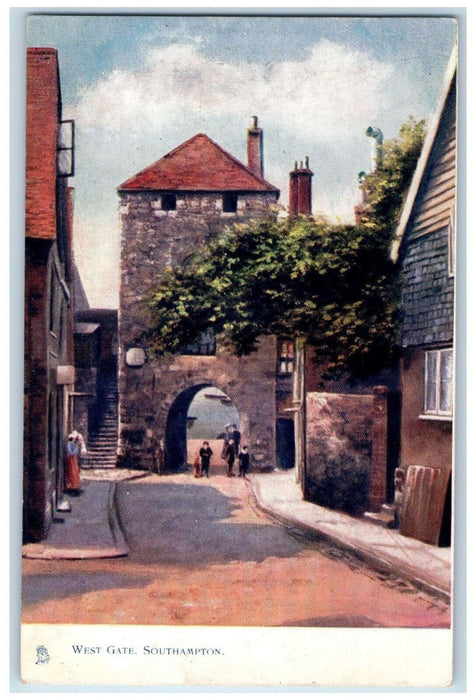 c1910 West Gate Southampton England Unposted Oilette Tuck Art Postcard