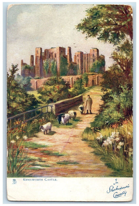 1905 Kenilworth Castle Shakespeare's Country England Oilette Tuck Art Postcard