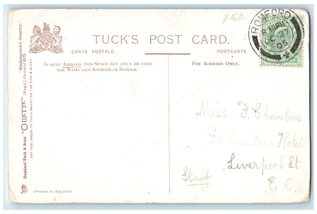 1905 Kenilworth Castle Shakespeare's Country England Oilette Tuck Art Postcard