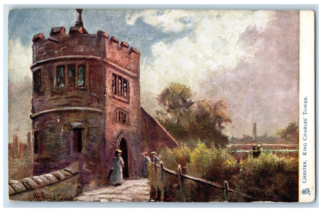 1904 Chester King Charles Tower England Posted Oilette Tuck Art Postcard