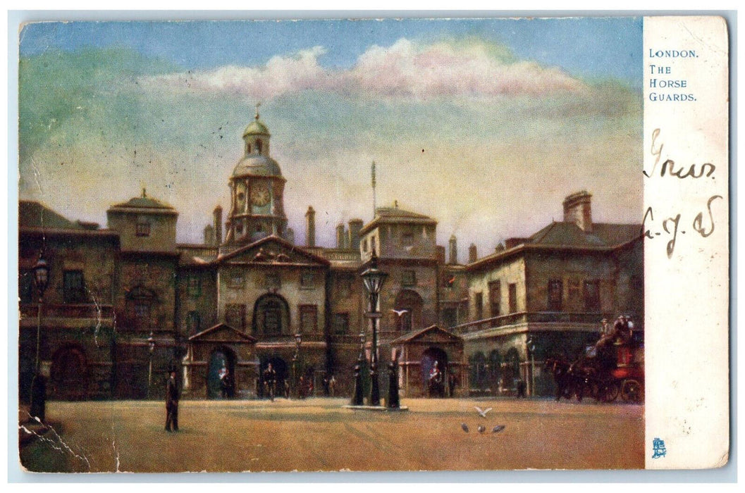 1903 Birds The Horse Guards London England Oilette Tuck Art Postcard