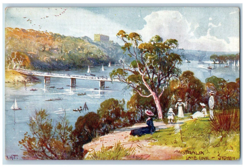 c1910 Australia Lane Cove Sydney Unposted Antique Oilette Tuck Art Postcard