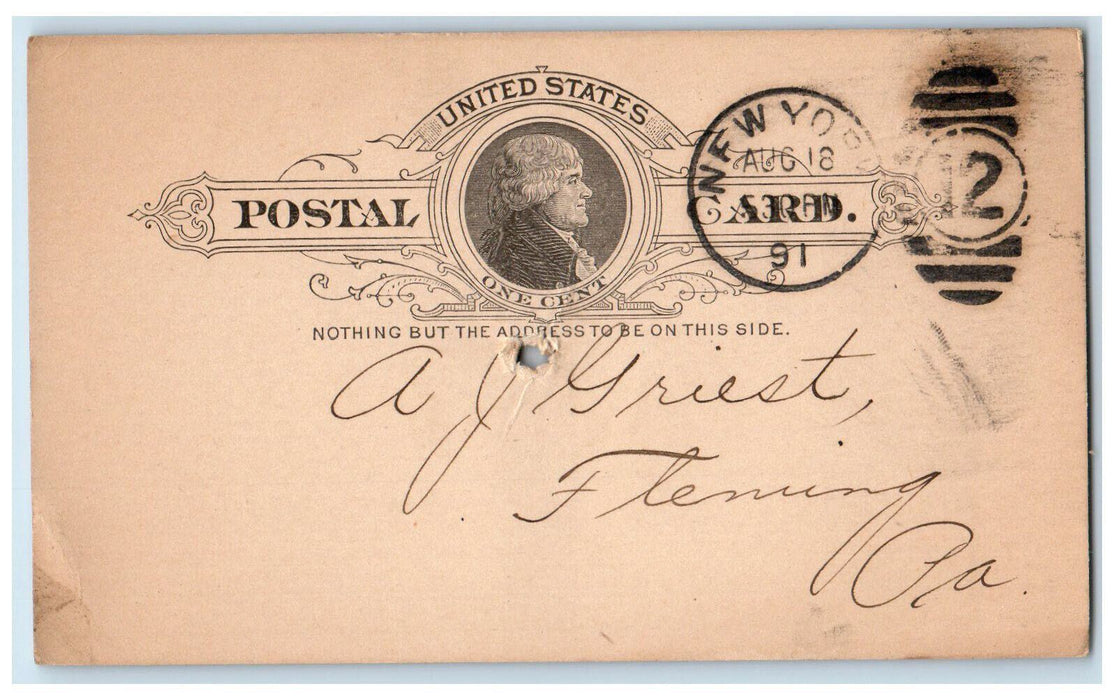 1891 Butler Brothers 380 & 382 Antique Broadway New York NY Postal Card