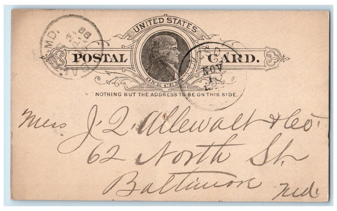 1888 Can of Good Hay Kingsdale Pennsylvania PA Baltimore MD Postal Card