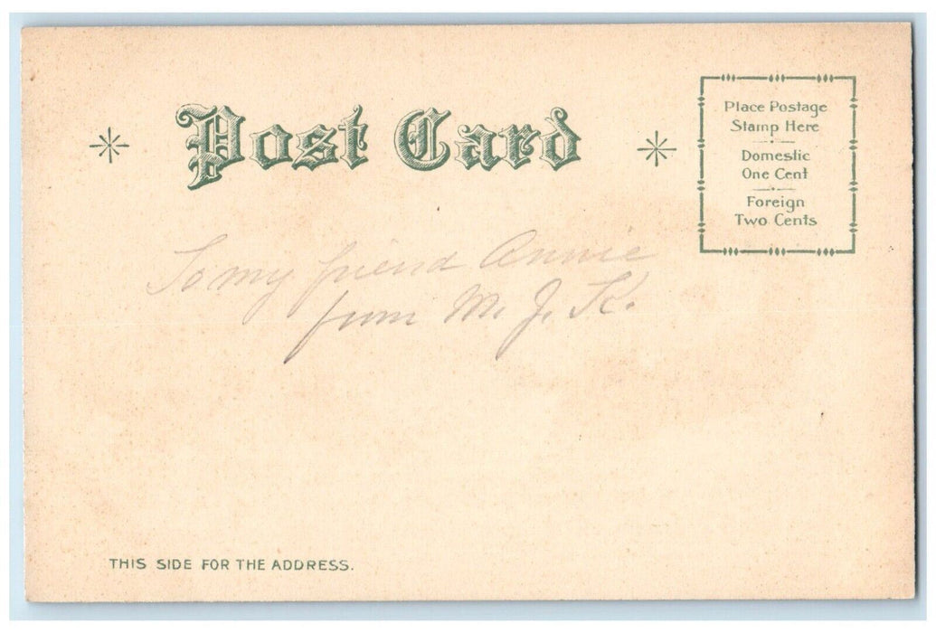 c1905 Christmas Religious Holly Berries Nash Posted Antique Postcard