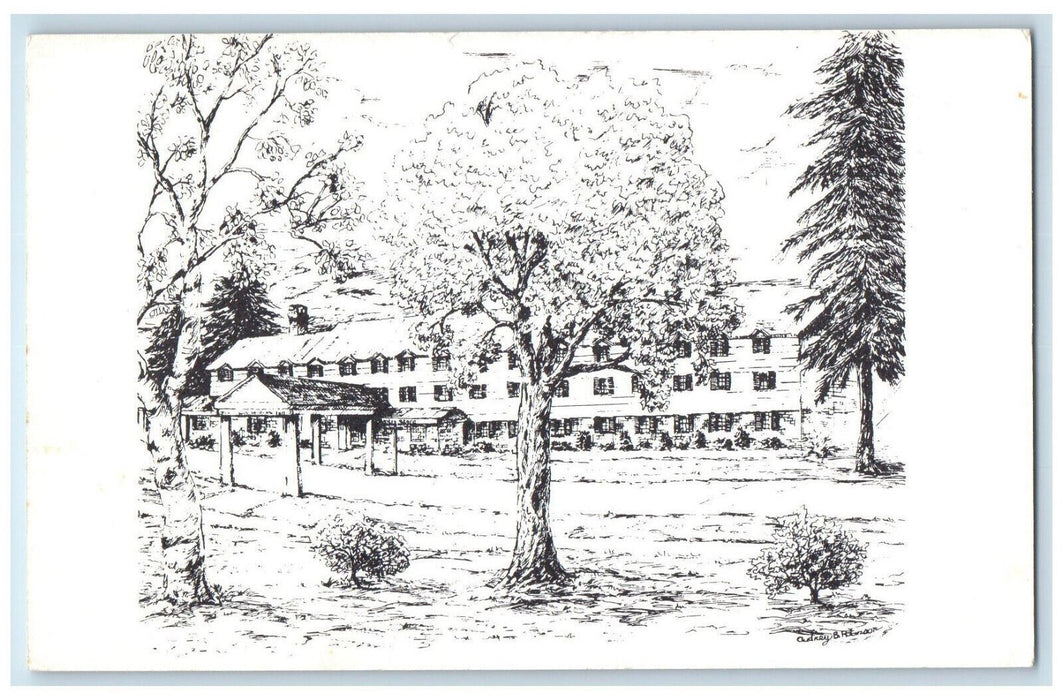 The Williams Inn On-the- Green Williams College Williamstown MA Vintage Postcard
