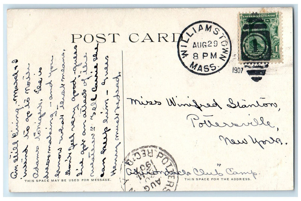 1907 St. John Episcopal Church Williamstown Massachusetts MA Antique Postcard