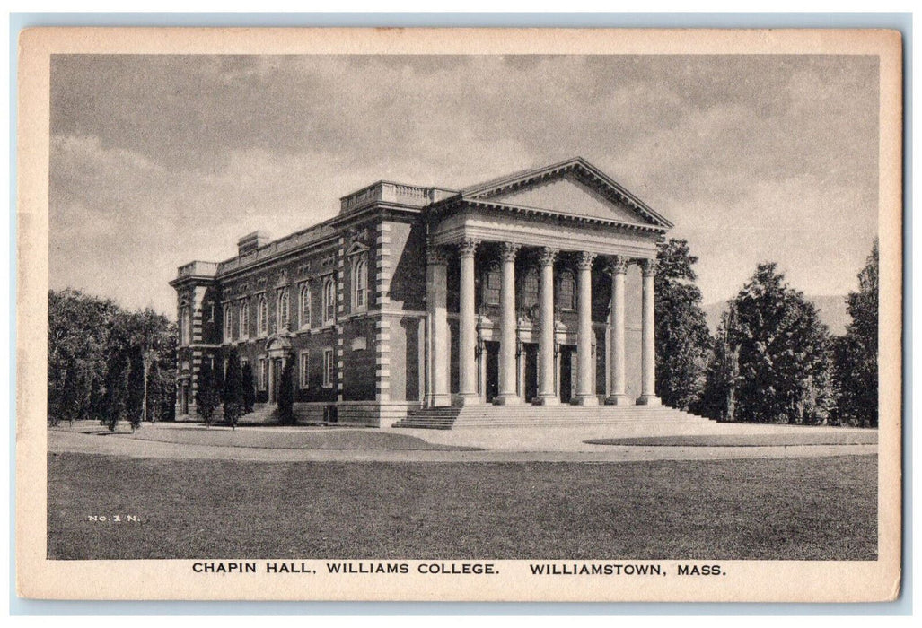 Chapin Hall Williams College Williamstown Massachusetts MA Vintage Postcard