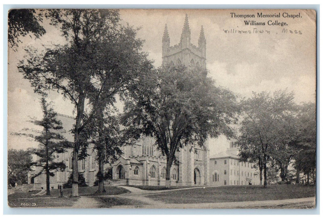 1912 Thompson Memorial Chapel Williams College Williamstown MA Antique Postcard