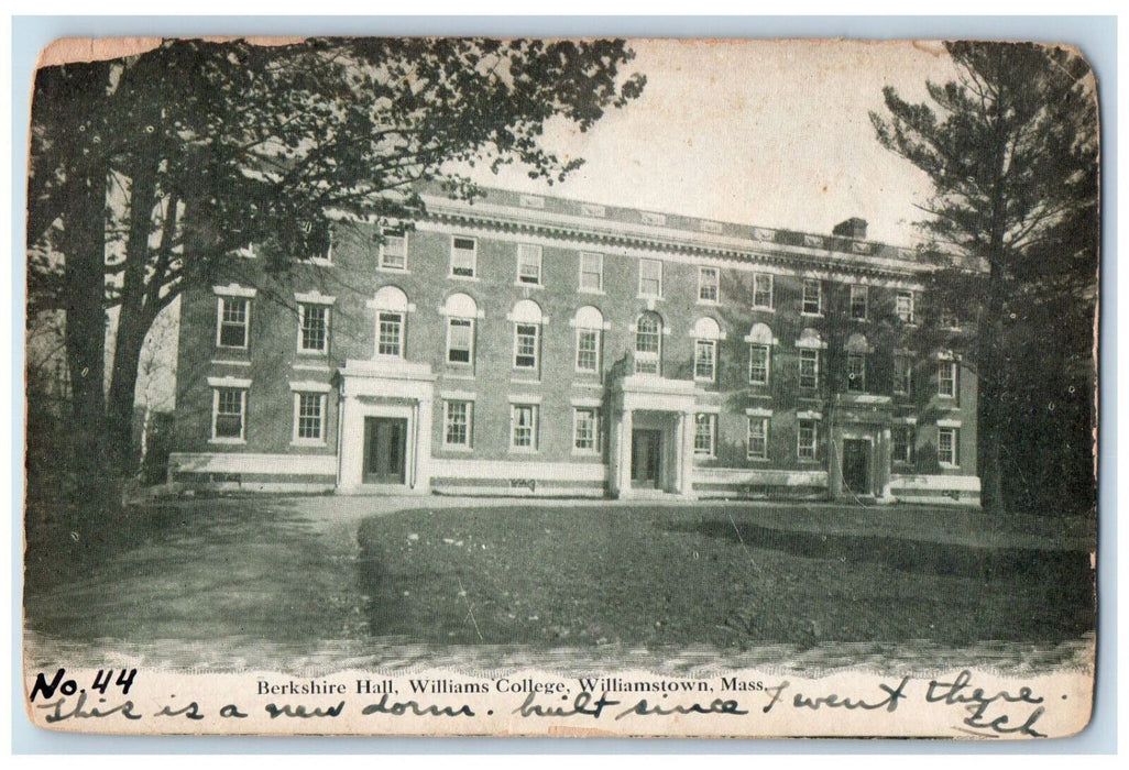 Berkshire Hall Williams College Building Williamstown Massachusetts MA Postcard