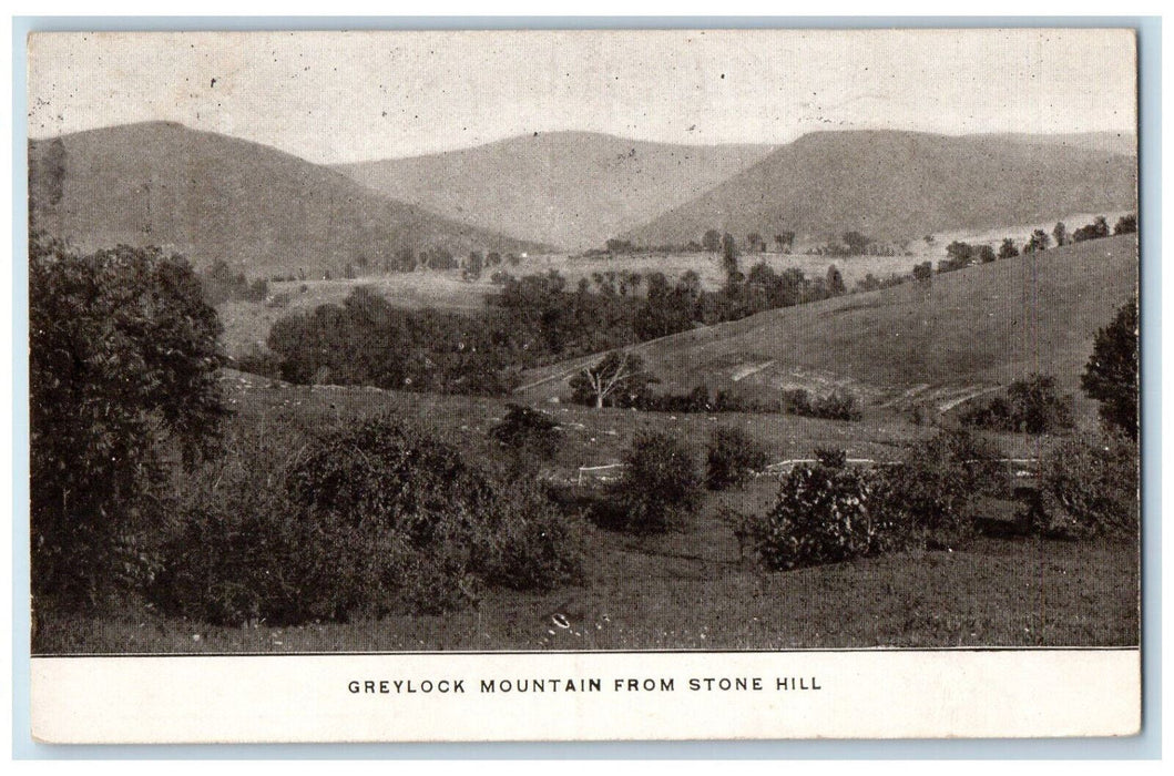 1915 Greylock Mountain From Stone Hill Williamstown Massachusetts MA Postcard